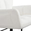 Silla mecedora de tela de terciopelo - Diseño moderno en blanco tapizado