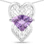 Pendentif en améthyste véritable de 5,80 carats en argent sterling .925