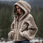 Cardigan à capuche zippé imprimé pour femmes