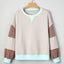 Colorblock Patchwork Drop Shoulder Sweatshirt