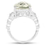 6.74 Carat Genuine Green Amethyst Sterling Silver Ring