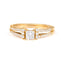 14K Yellow Gold Diamond Split Shank Engagement Ring - Size 7