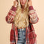Trendy Hooded Plaid Jacket - Cozy & Colorful Outerwear for Chilly Days - Korvel