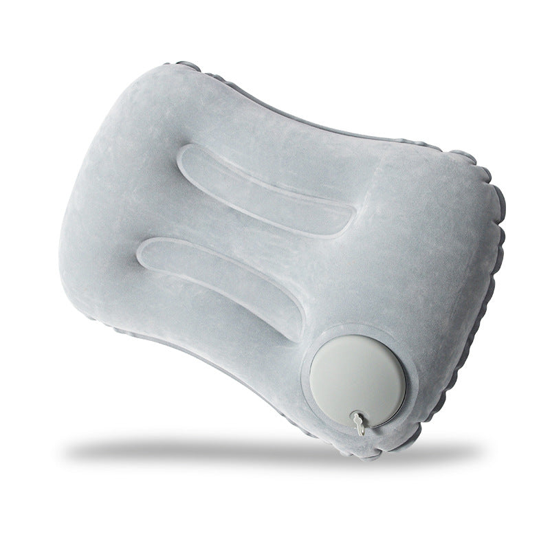 Premium Inflatable Travel Pillow - Gray
