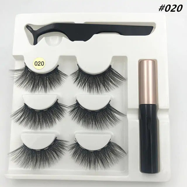 Premium 3D False Eyelashes with Magnetic Eyeliner