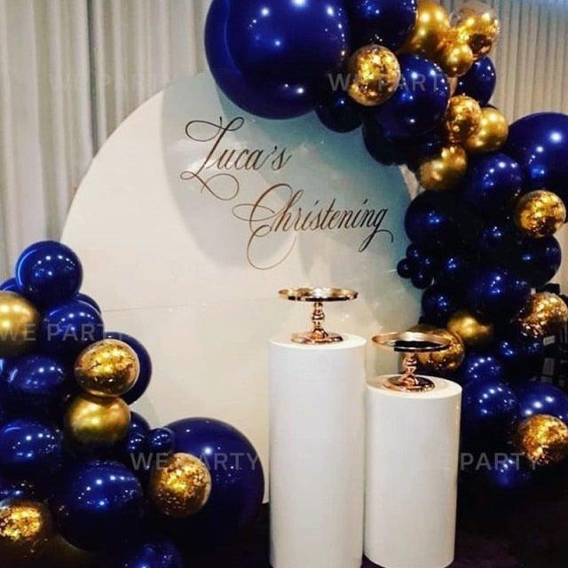 Kit de Arco de Globos de 85pcs en Azul Marino y Dorado