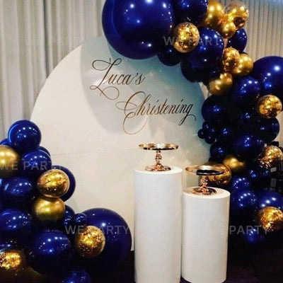 85pcs Navy Blue Gold Balloon Garland Arch Kit
