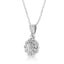Collar de Colgante en Forma de Sol con Acento de Diamante en Plata Esterlina .925