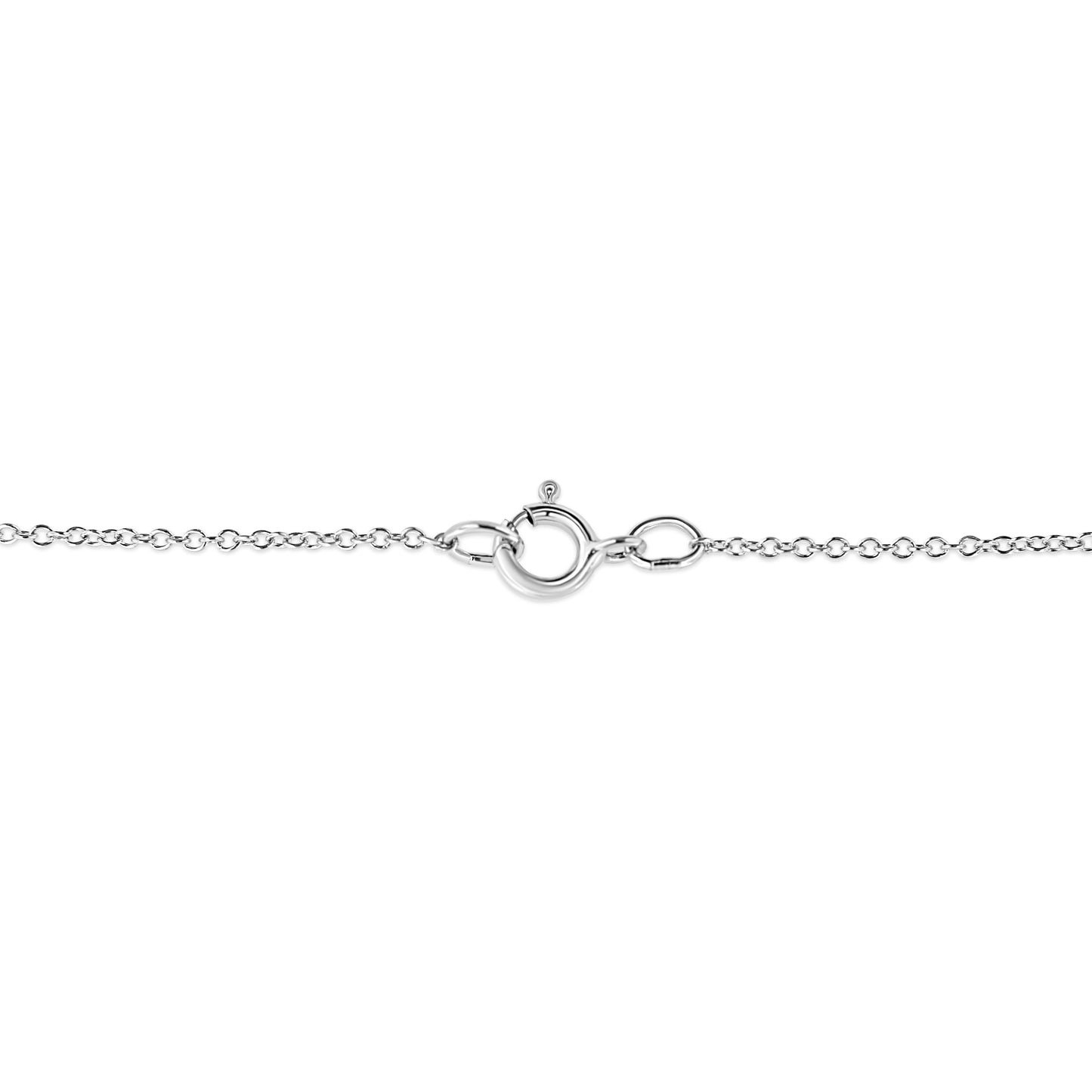 Collar de Colgante en Forma de Sol con Acento de Diamante en Plata Esterlina .925