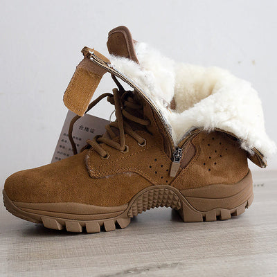 Bottes de neige extérieures brunes premium pour temps froid