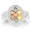 1.54 Carat Multi Sapphire Cluster Ring in Sterling Silver