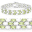 Bracelet en argent sterling avec opale et péridot de 19,73 carats