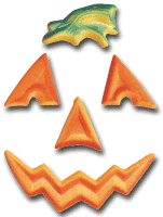 Pumpkin Face Set - Large - 5 Pieces - 16 Sets