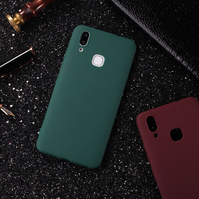 Funda suave de color sólido premium para Vivo X21