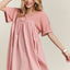 Charming Round Neck Half Sleeve Babydoll Dress