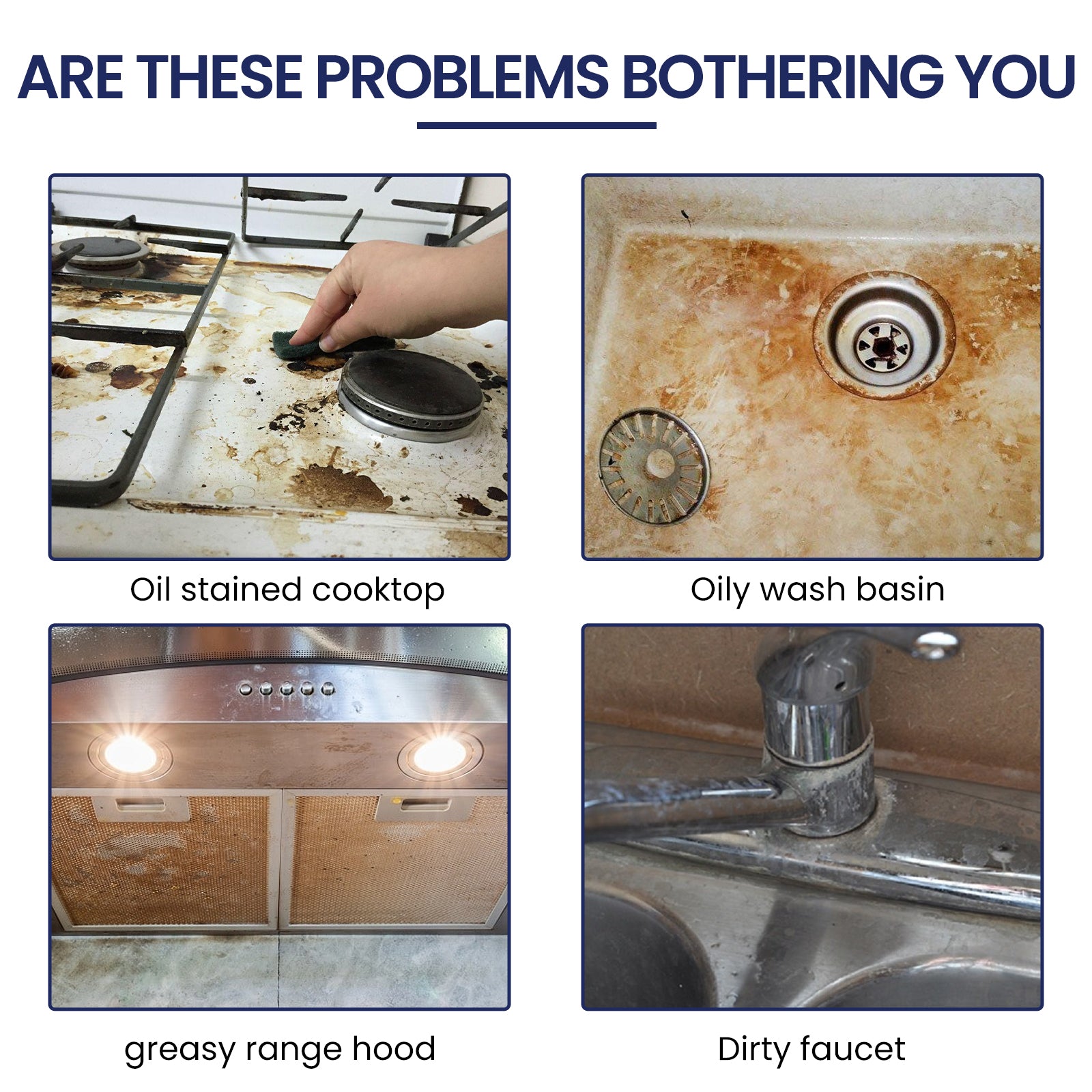 Protective Kitchen Cleaner, Range Hood Kitchenware Heavy Oil Cleaning Strong Decontamination - Korvel