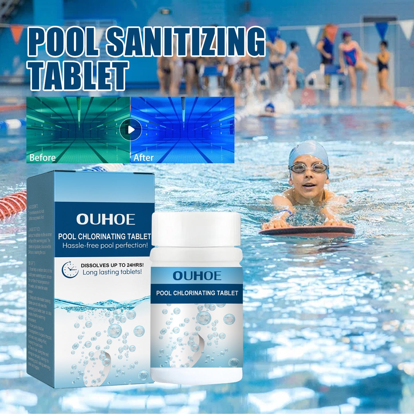 Premium Pool Chlorinated Tablets for Water Quality