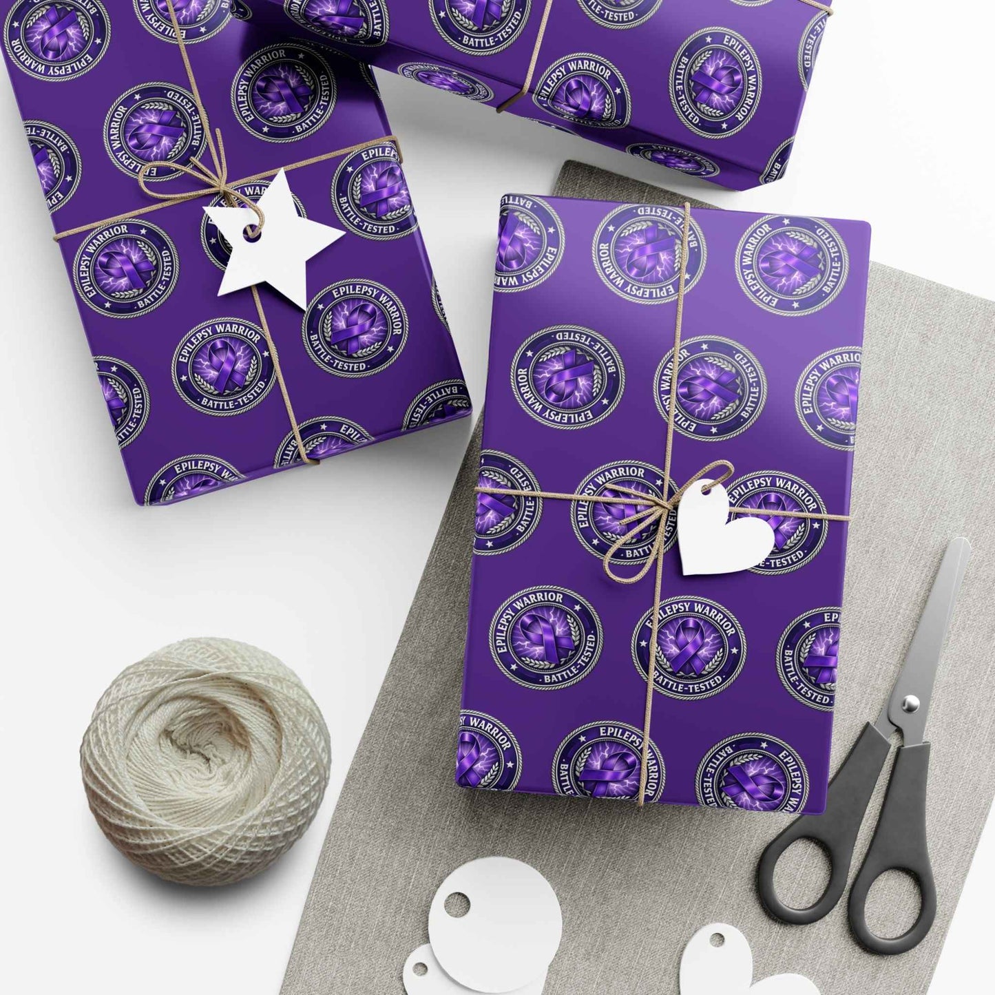 Epilepsy Warrior Gift Wrap - Purple Awareness Paper