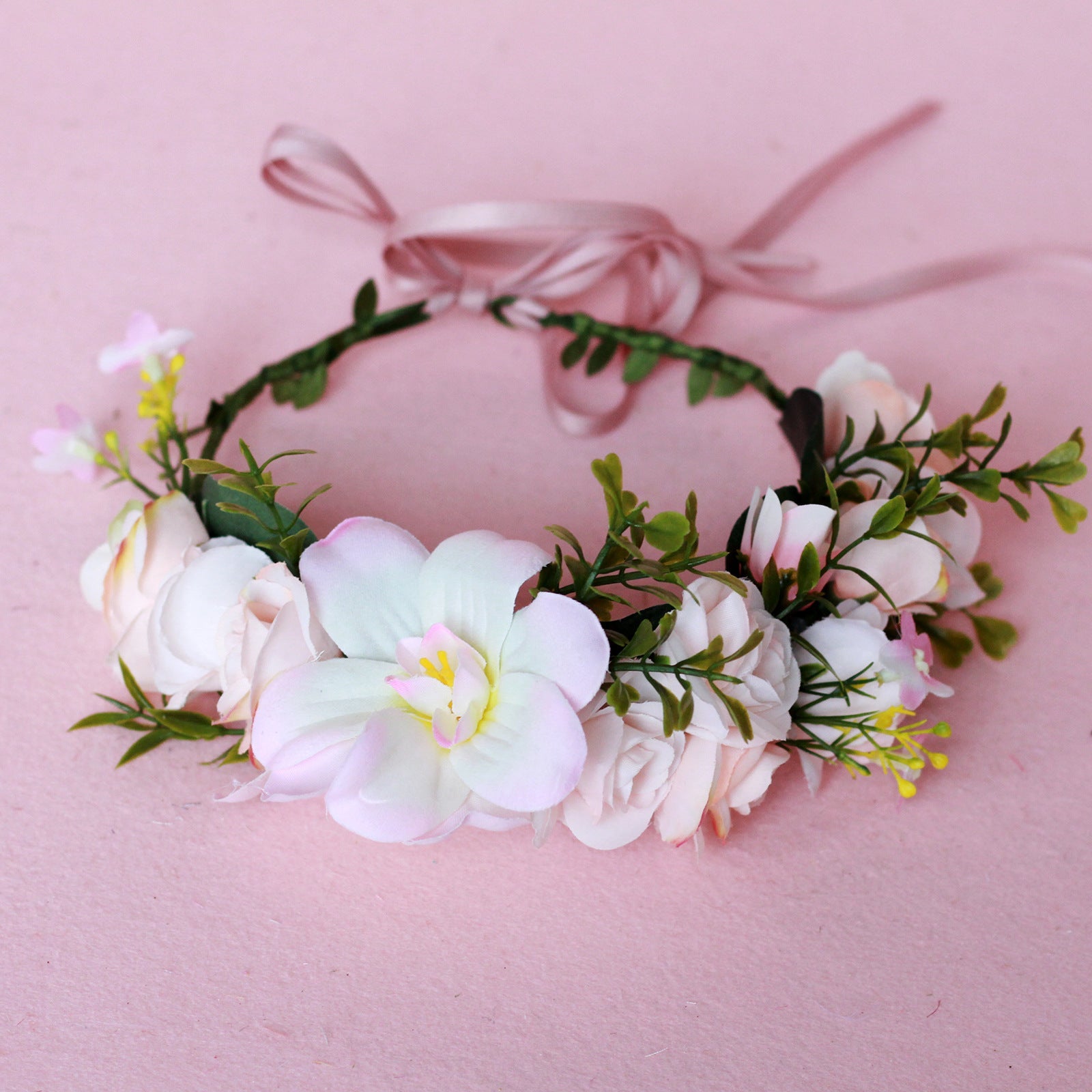 Hawaiian Vacation Wreath Headwear Beautiful Bridal Hairbands Wedding Hair Accessories Headwear Wreath - Korvel