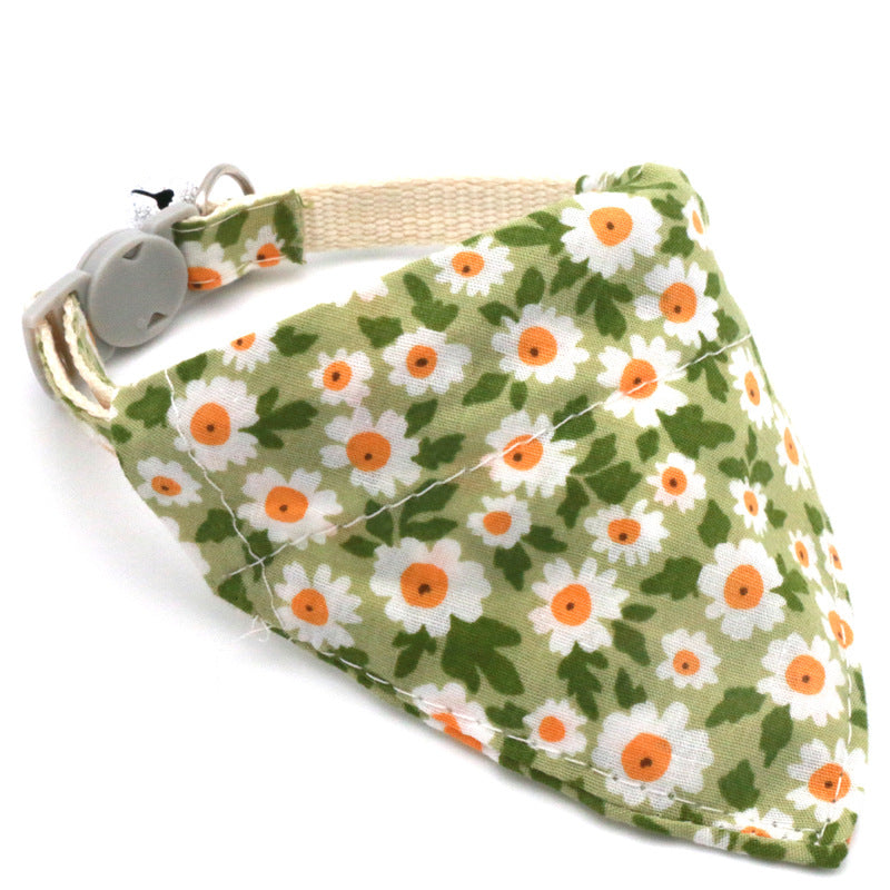 Bufanda Triangular Floral Margarita para Mascotas