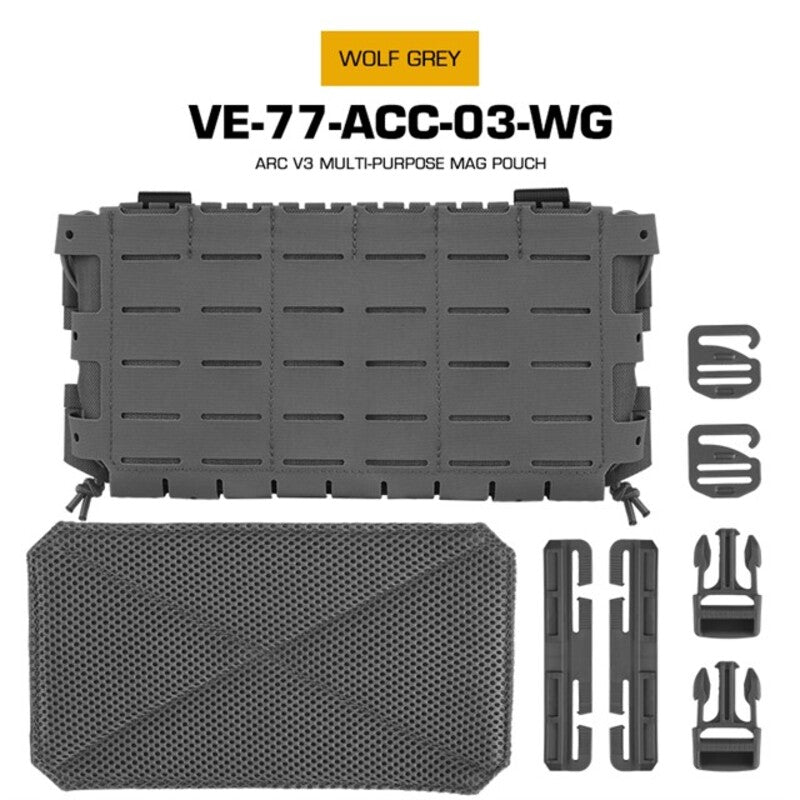Tactical ARC V3 Molle Mag Pouch for M4/AR15, laser-cut, for hunting & airsoft. - Korvel