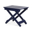 Outdoor Folding Wooden Side Table, Navy Blue, 15"D x 22.75"W x 18.25"H - Korvel