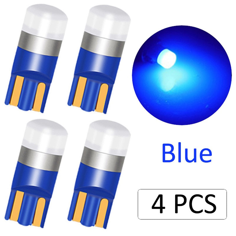 10PCS T10 W5W Led 3030 1SMD Wedge Bulb Auto Dome Reading Car Light Sidemarker Sidelight Parking Lights 194 168 Lamp Bulbs - Korvel