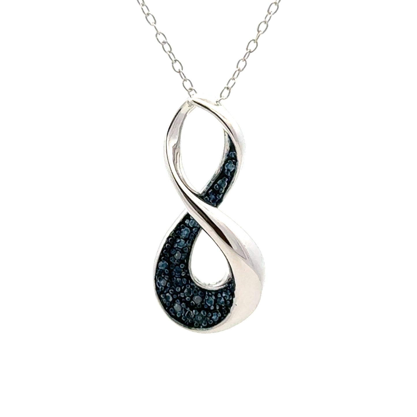 Natural Diamond Fashion Pendant in Sterling Silver