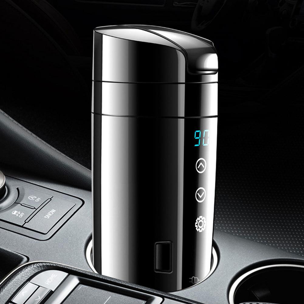 Premium 70W Electric Car Kettle - Real-time Temperature Control