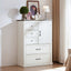 Commode 5 Tiroirs Élégante Ferme en Blanc