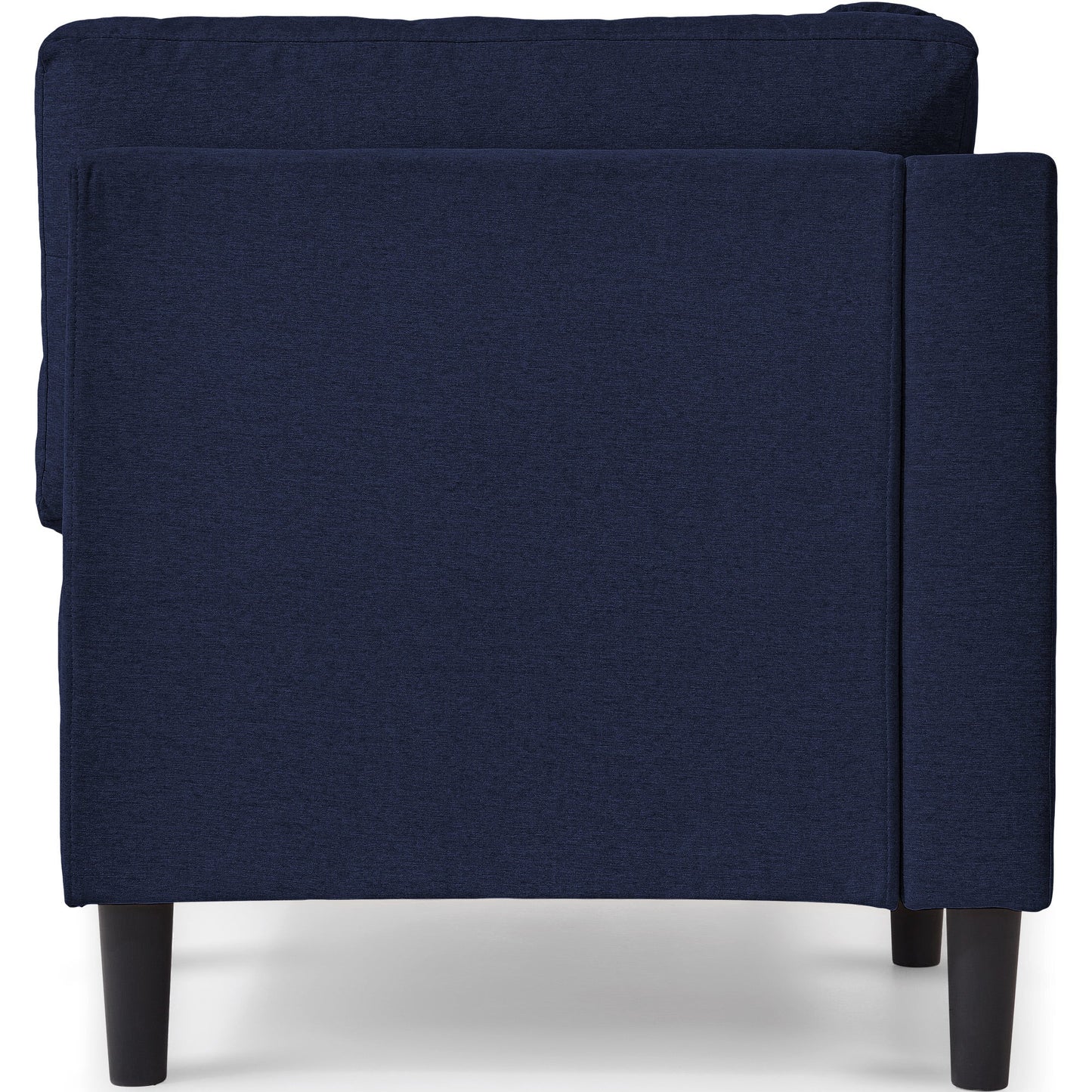 65" Mid-Century Modern Linen Fabric Corner Lounge Chair, Upholstered Indoor Chaise Lounge Solid Wood Sofa Bed for Bedroom - Korvel