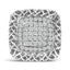 Sterling Silver 1.0 Cttw Diamond Celtic Knot Cocktail Ring