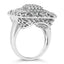 Sterling Silver 1.0 Cttw Diamond Celtic Knot Cocktail Ring