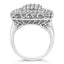 Sterling Silver 1.0 Cttw Diamond Celtic Knot Cocktail Ring