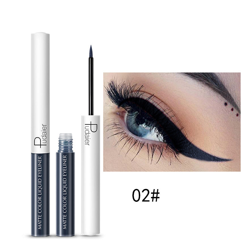 Quick-Drying Waterproof And Sweat-Proof Liquid Eyeliner Does Not Smudge Cosmetics Pudaier Color Eyeliner - Korvel