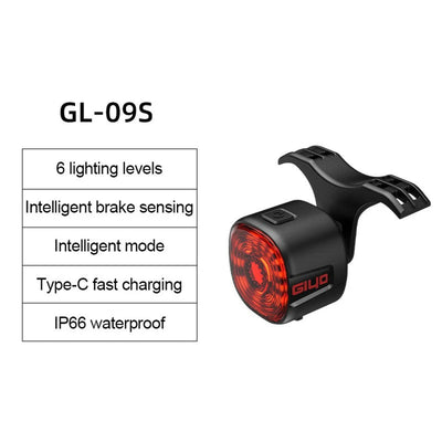 Smart Brake Tail Light for Bicycles - Rechargeable & Waterproof