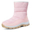 Botas de Nieve de Invierno Premium para Mujeres - Diseño de Tobillo Alto con Plumas