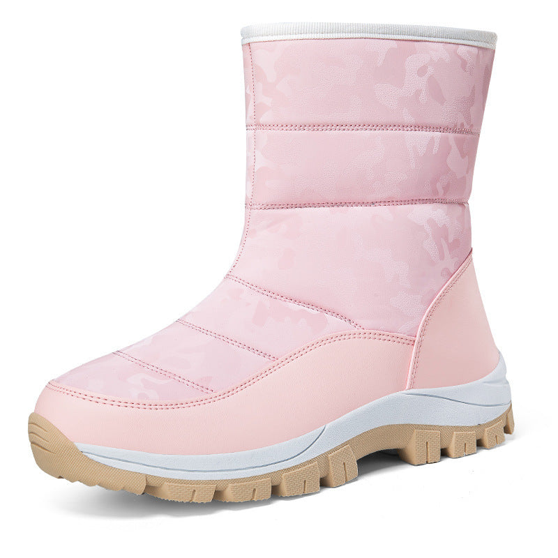Botas de Nieve de Invierno Premium para Mujeres - Diseño de Tobillo Alto con Plumas