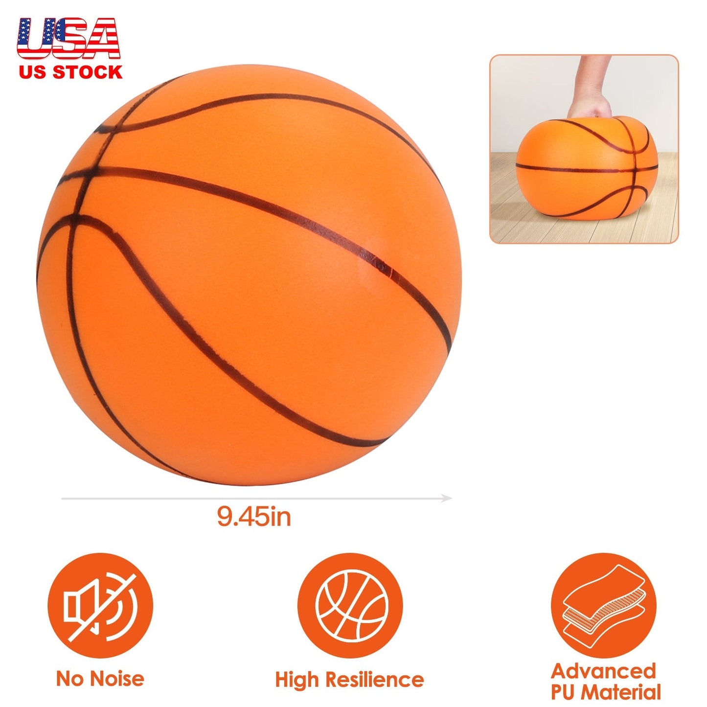 Pelota de Entrenamiento de Espuma para Baloncesto Silenciosa - Juego Interior de Bajo Ruido