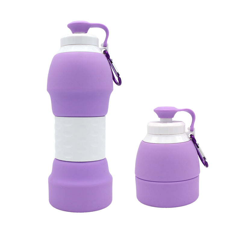 Silicone Folding Water Bottle - Portable & Space-Saving