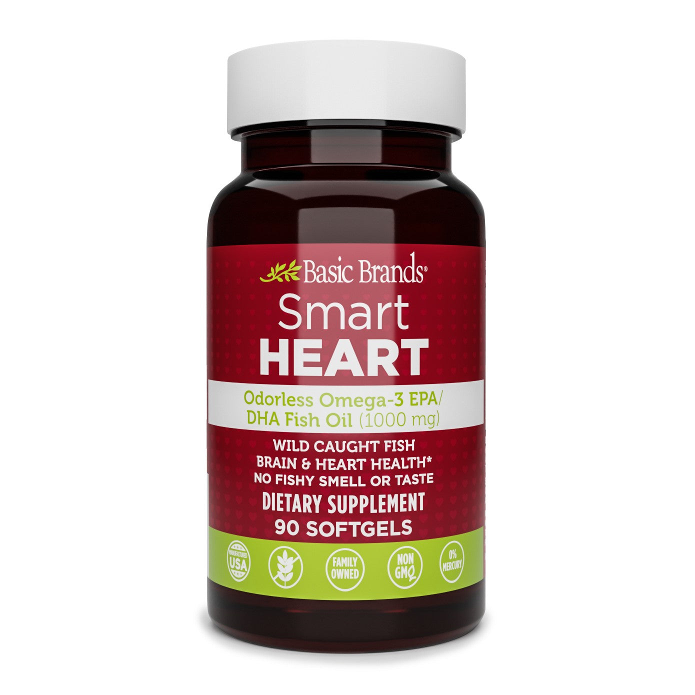Aceite de Pescado Natural Omega-3 Basic Organics - 50 Cápsulas Blandas
