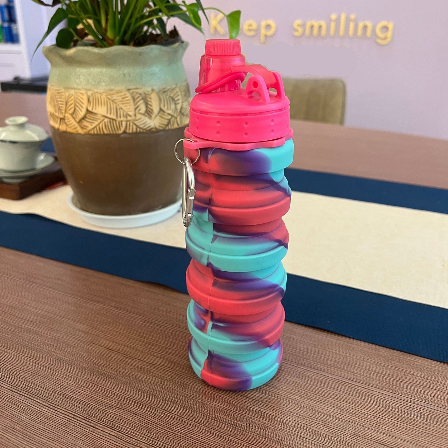 Botella de Agua Deportiva Colapsable de Silicona Innovadora