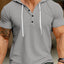 Men's Plus Size Drawstring Short Sleeve Hoodie
