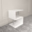 3-layer S-shaped coffee table, high gloss side table with open storage rack and USB power supply, white LED coffee table - Korvel