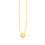 Collier en trèfle à quatre feuilles en or jaune 14k poli avec diamant