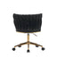 Office desks and chairs, with adjustable wheels and cushioned office desks and chairs that conform to ergonomics (black) - Korvel
