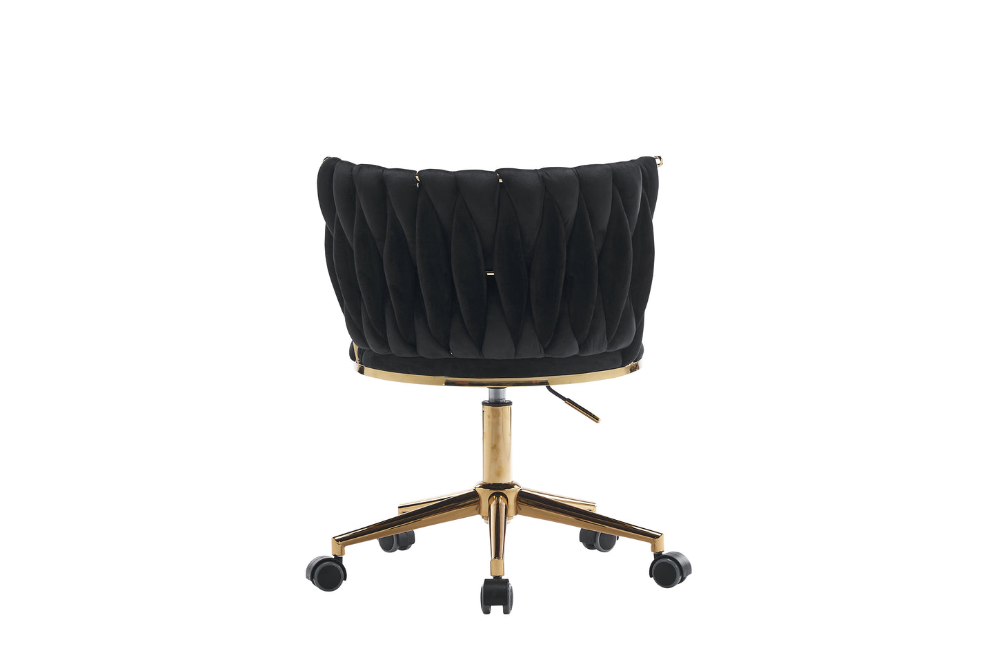 Office desks and chairs, with adjustable wheels and cushioned office desks and chairs that conform to ergonomics (black) - Korvel