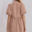 Elegant Ruched Puff Sleeve Mini Dress with Bow Detail