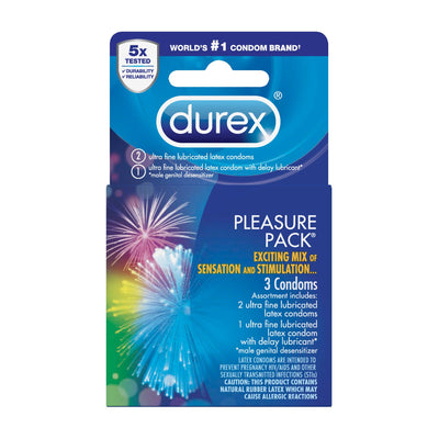 Paquete de Placer Durex - Condones Premium Lubricados Asortidos