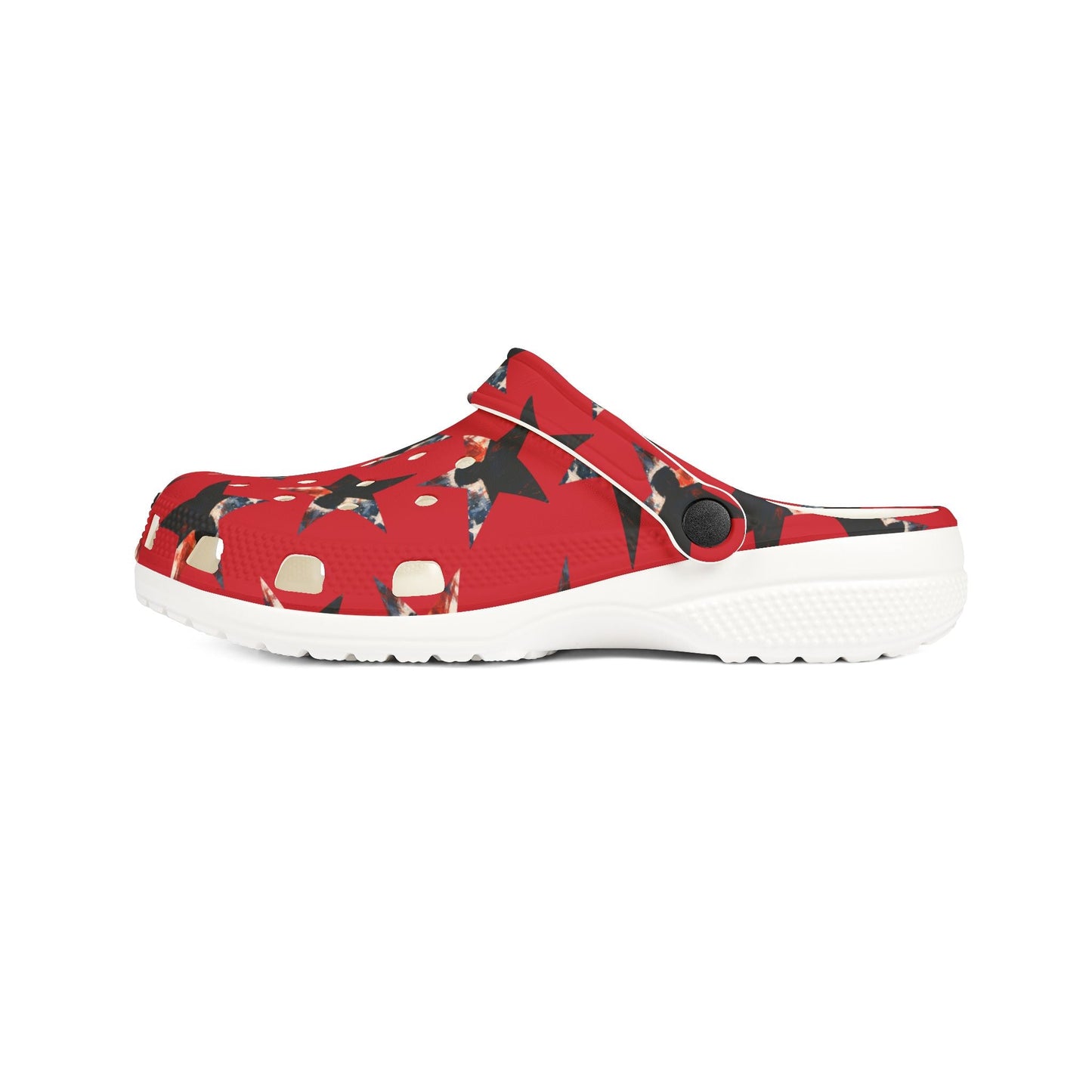 Red Presidential Silhouette Star EVA Clogs – Lightweight Slip-Ons